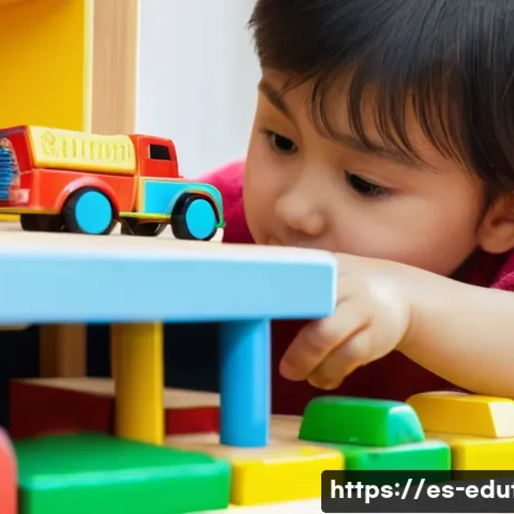 중고 교육완구 구매 시 체크리스트 - A detailed close-up image of a parent inspecting a secondhand wooden educational toy for children, c...
